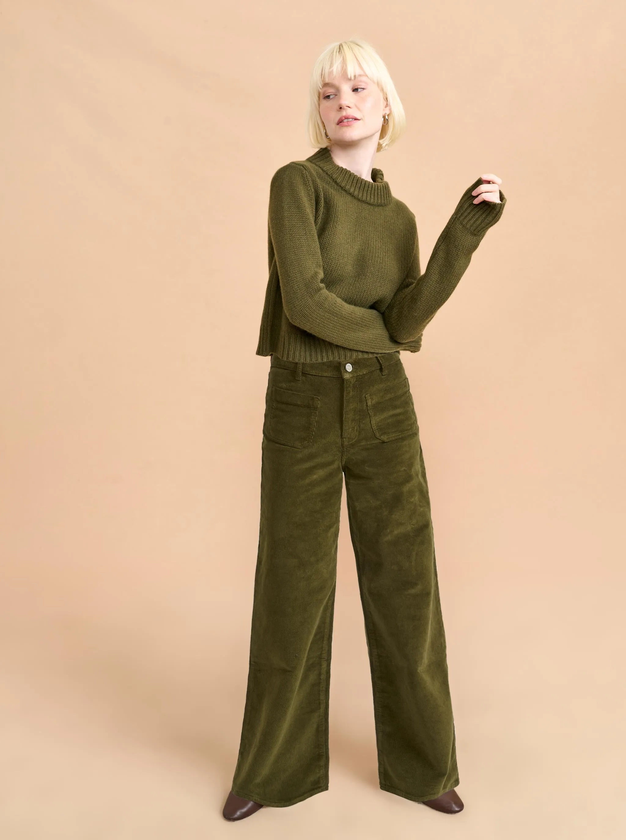 Isadora High-Rise Wide-Leg Corduroy Pant
