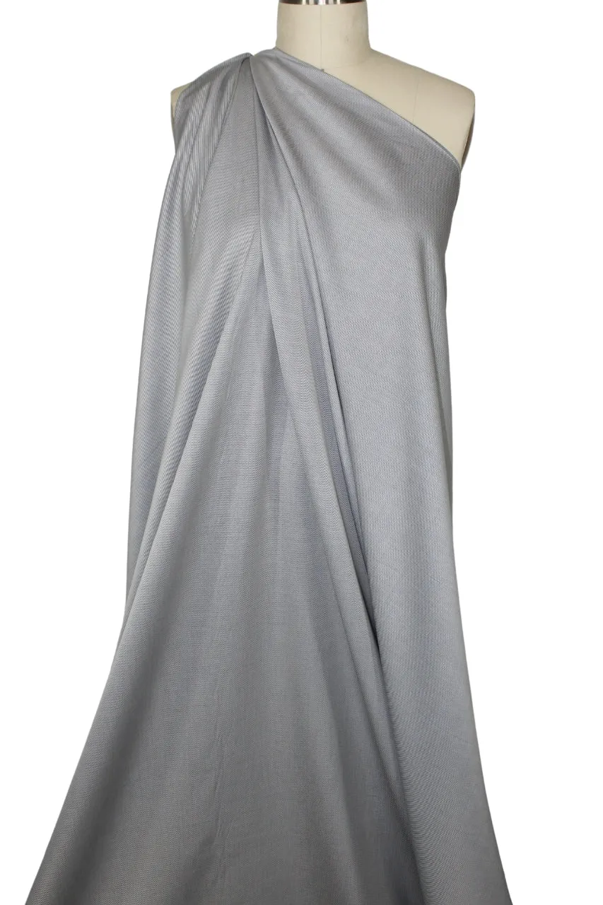 Italian Sateen Finish Twill Shirting - Gray