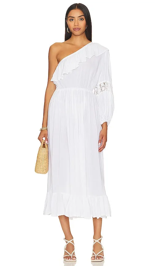 Jen's Pirate Booty Gray Maxi Dress in White