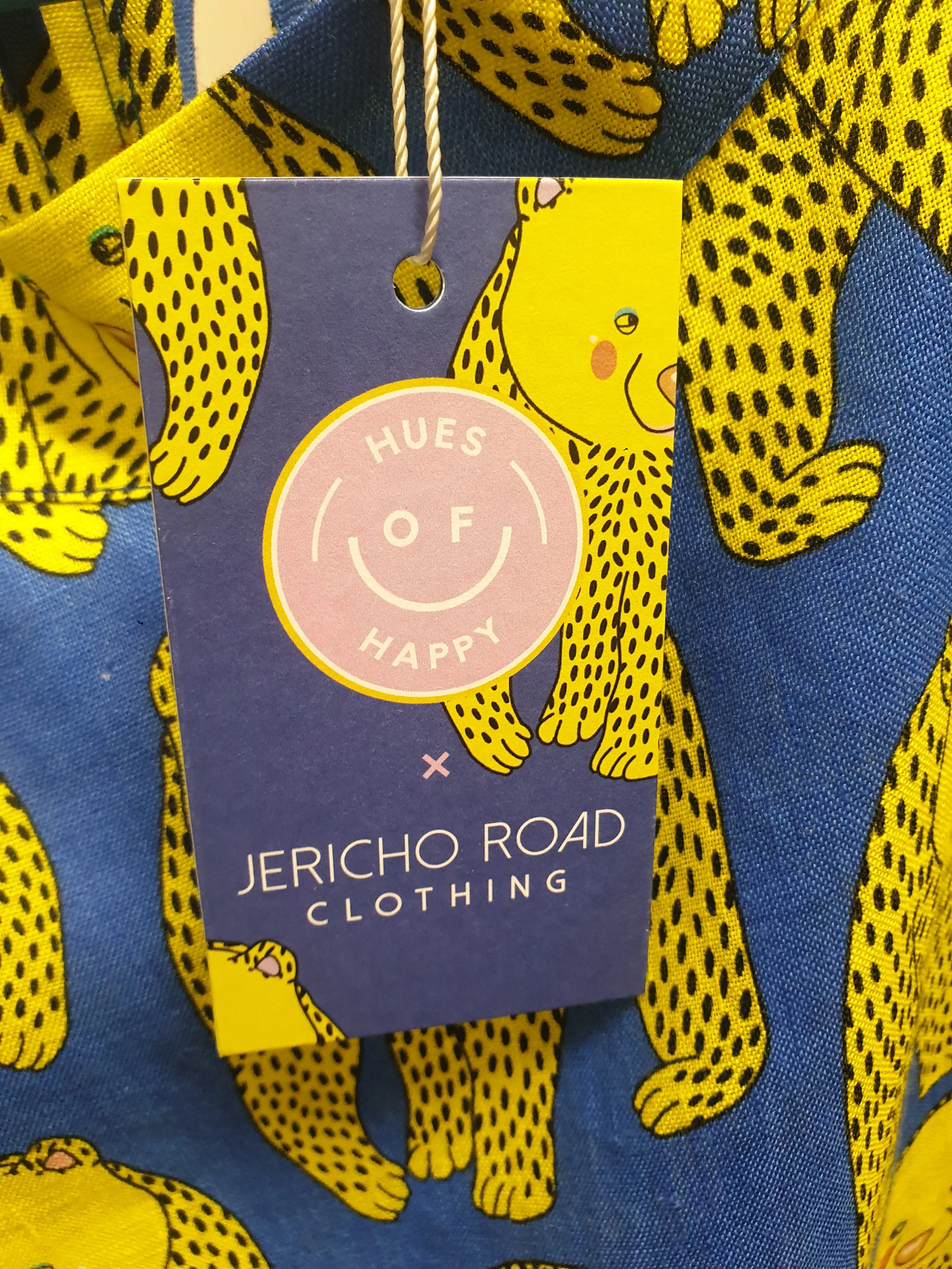 Jericho Road yellow happy bears 100% linen dress size 22