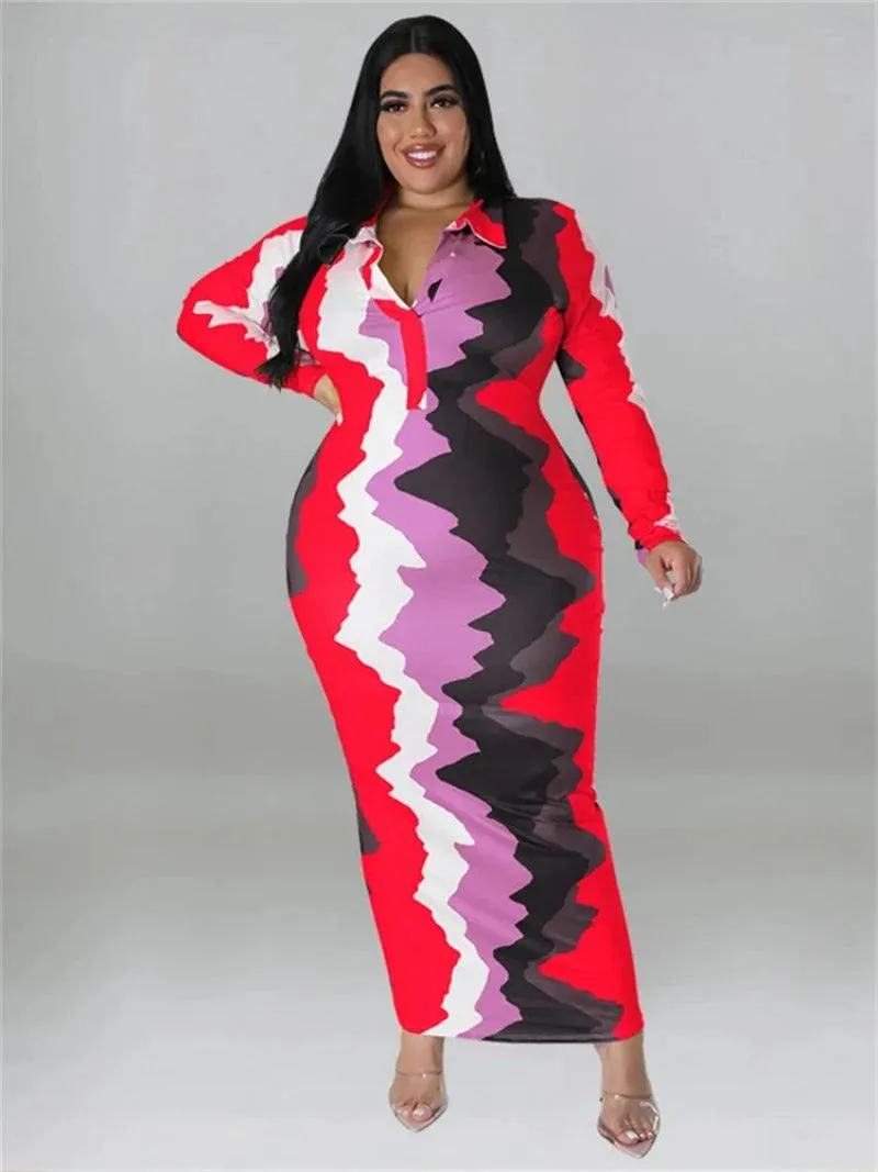 Ladies Dress Plus Size Bodycon Dress