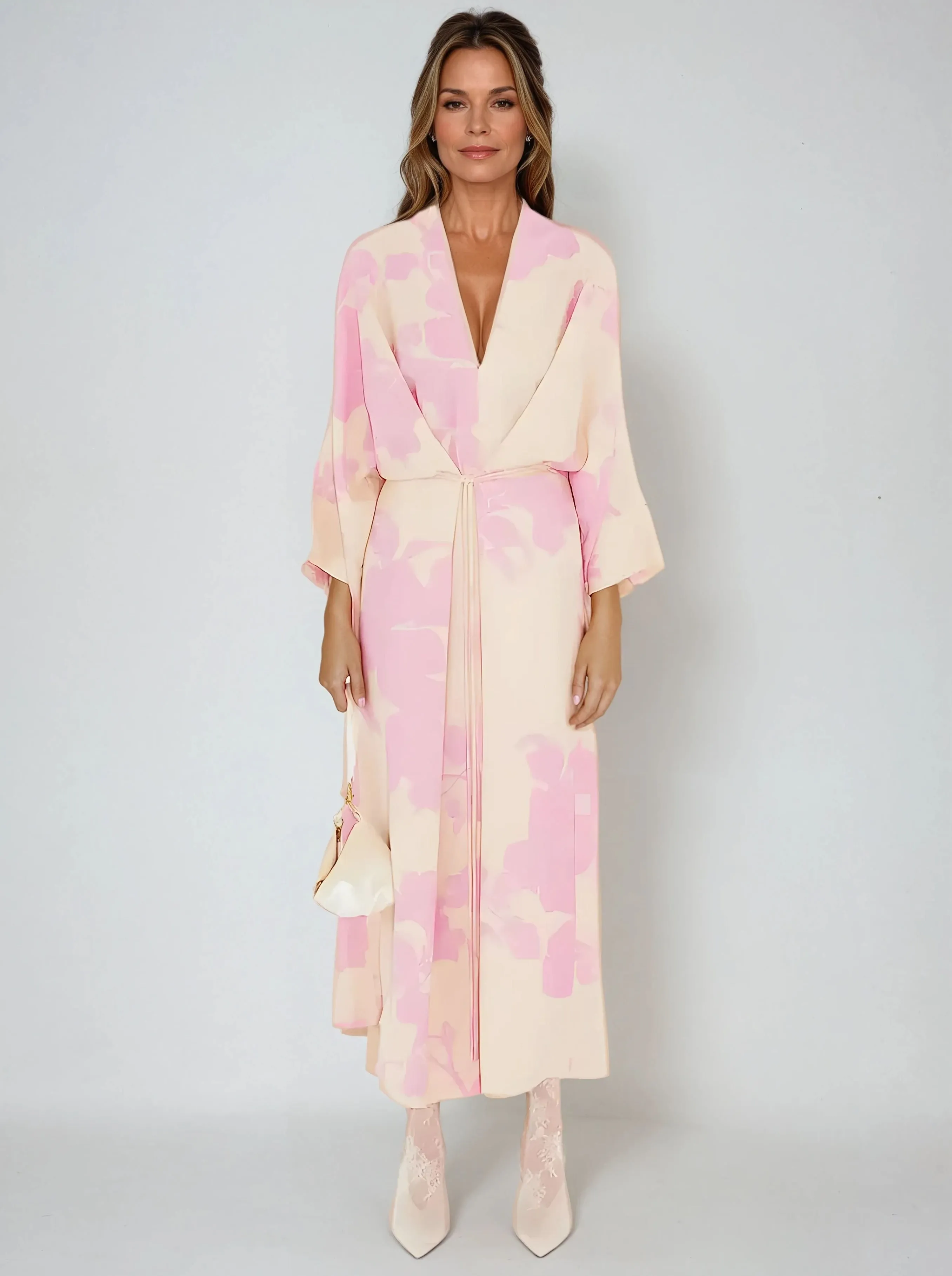 LOTTA | Kimono Dress - Nude & Pink