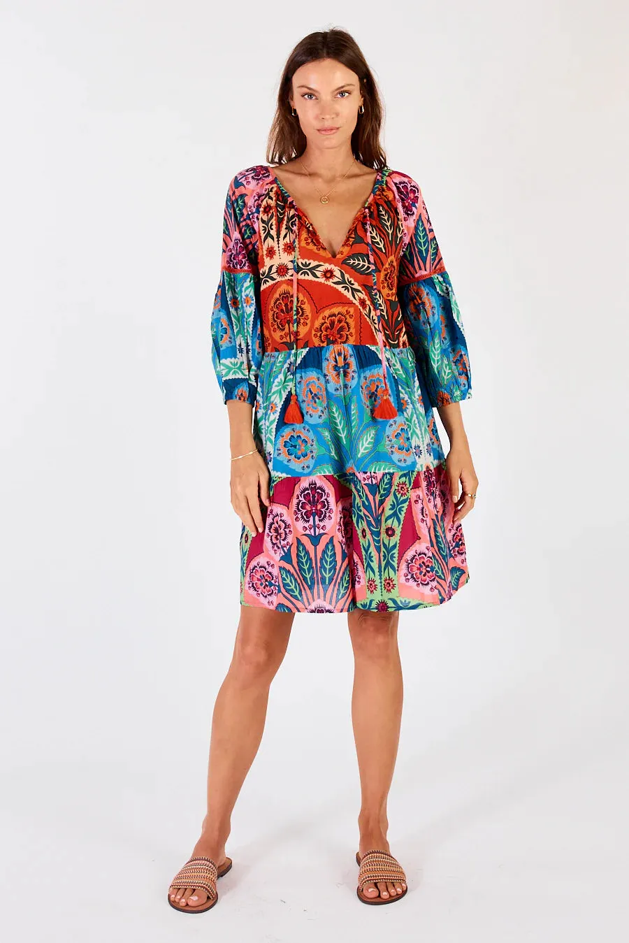 Lula Soul Poetta Tiered Dress Multi S