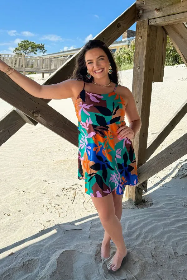 MINKPINK Ananya Abstract Mini Dress