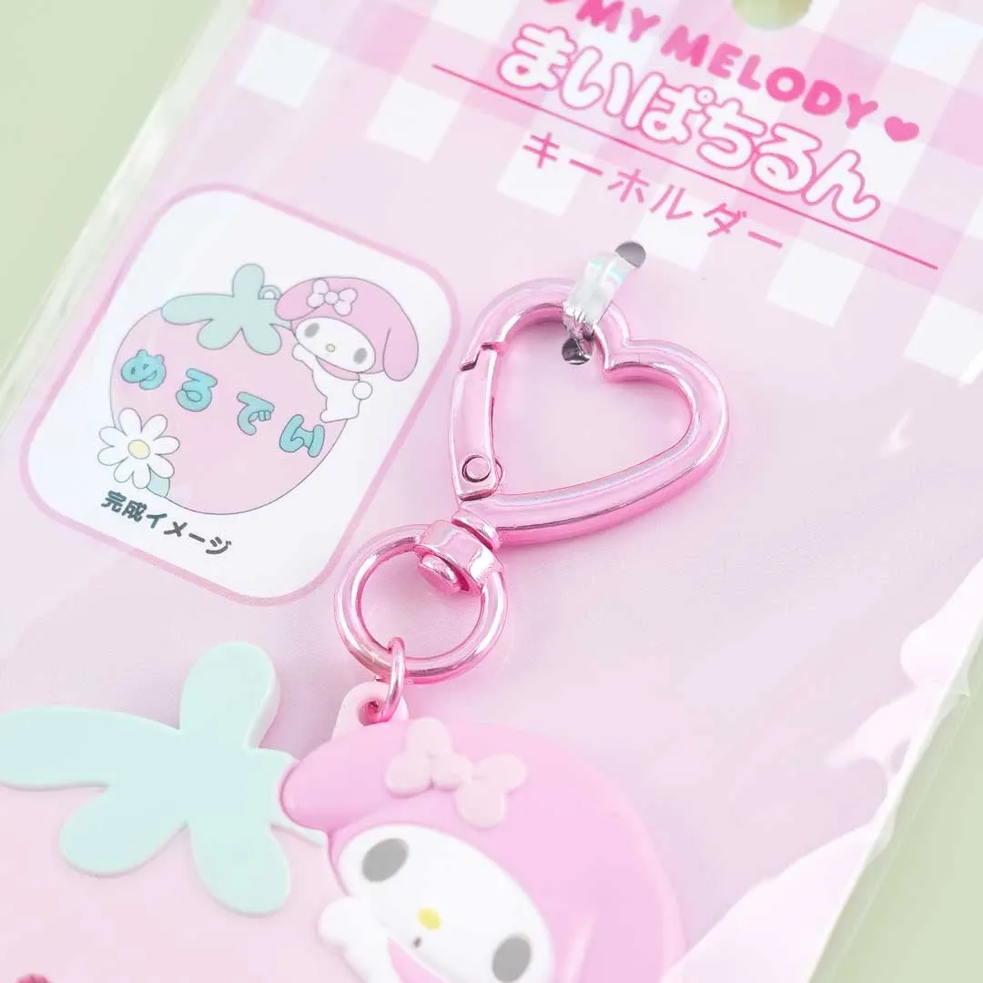 My Melody Strawberry Heart Ring Custom Keychain