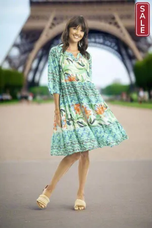 Olivia 3/4 Sleeve Layered Dress