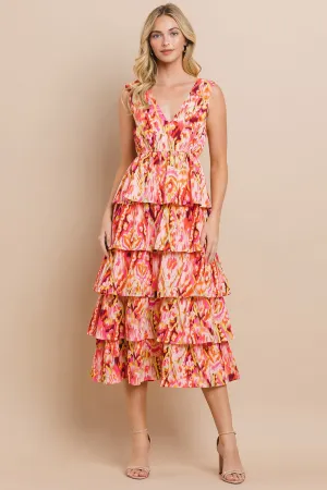 On The Other Side Tiered Midi Dress