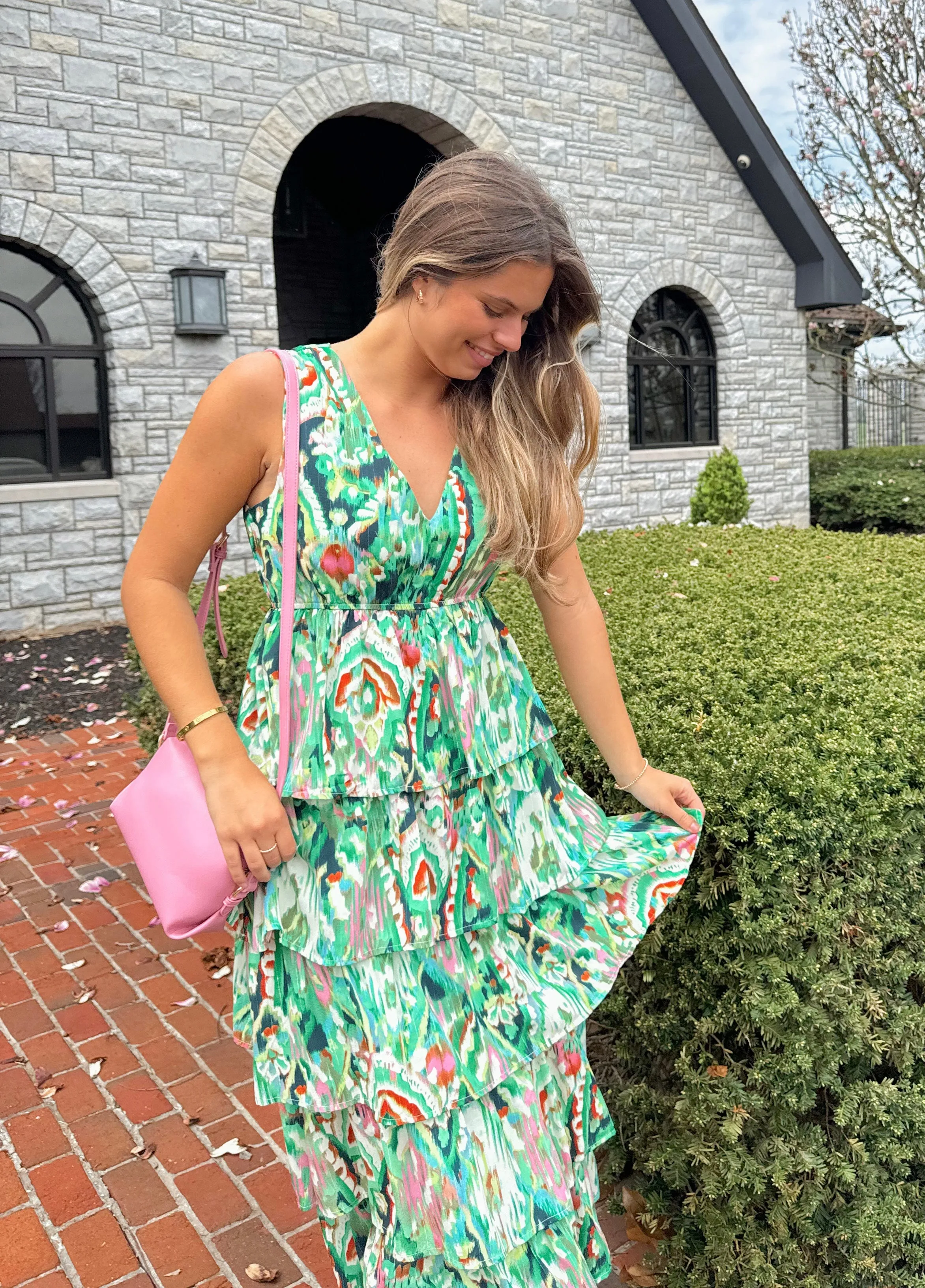 On The Other Side Tiered Midi Dress