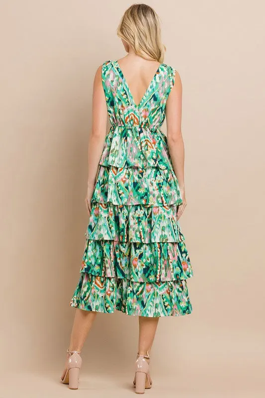 On The Other Side Tiered Midi Dress