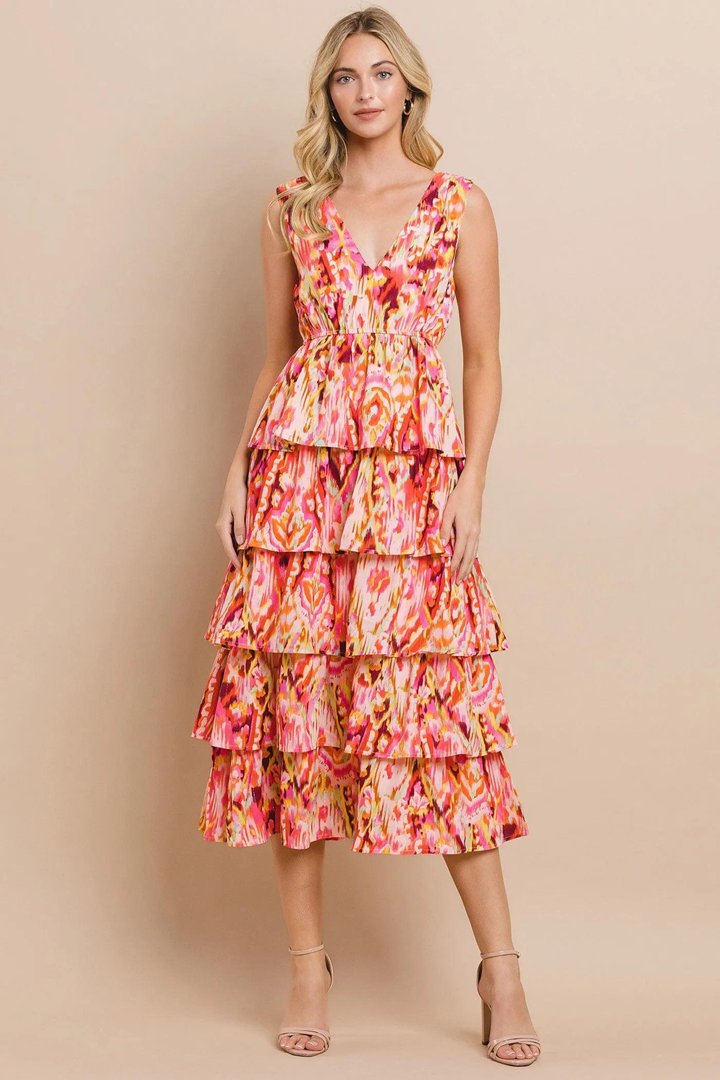 On The Other Side Tiered Midi Dress