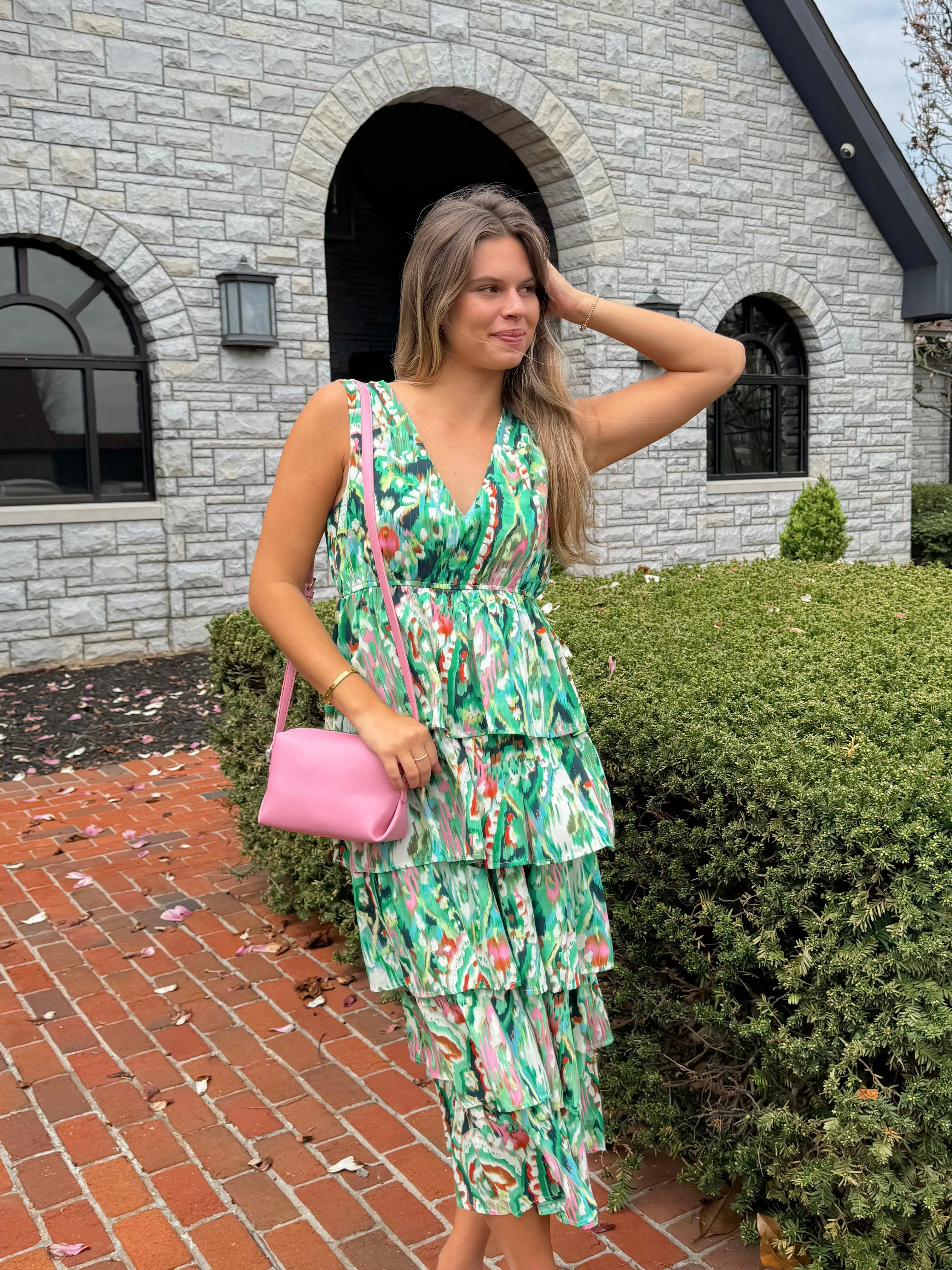 On The Other Side Tiered Midi Dress