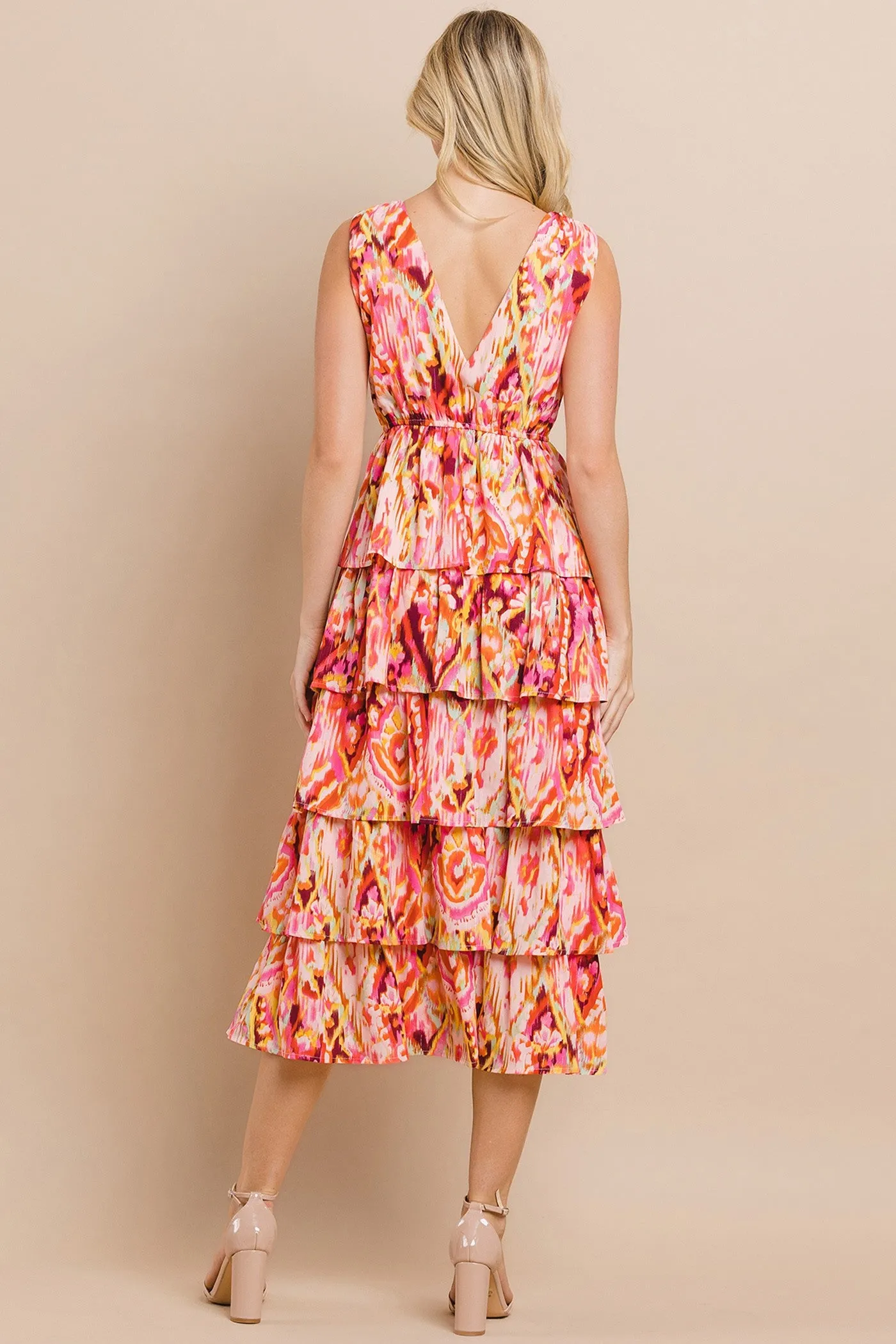 On The Other Side Tiered Midi Dress