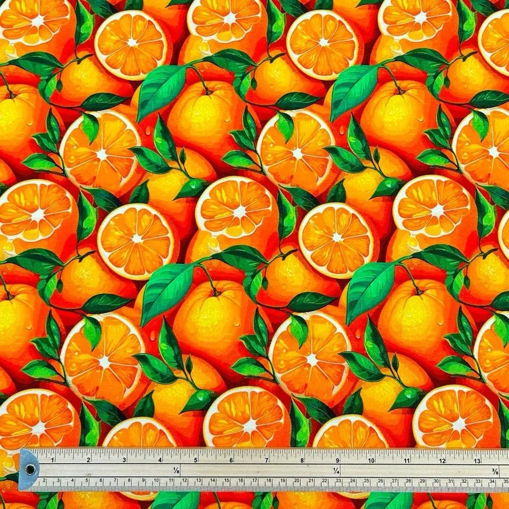 Oranges Bamboo Jersey Fabric