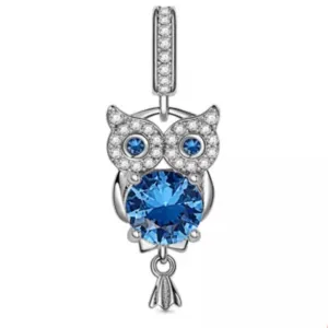 Owl Dangle Charm - 925 Sterling Silver