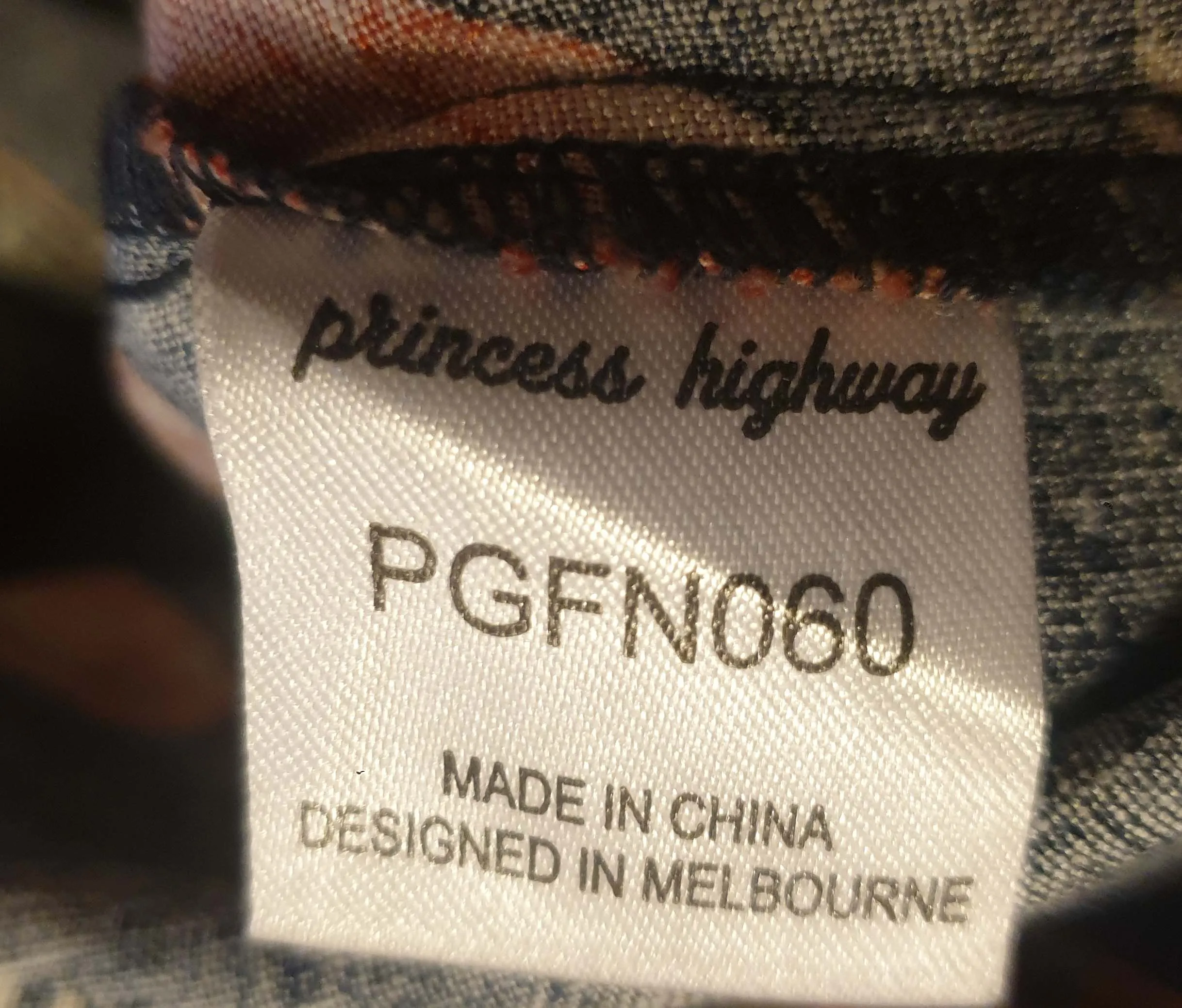 Princess Highway navy pine cone print dress size 16