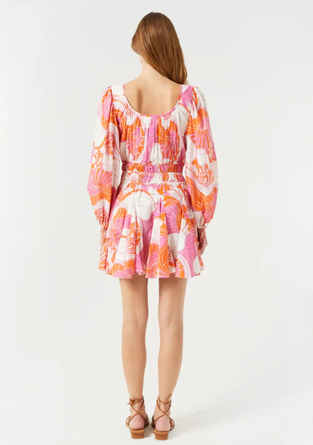 Rhode Leona Dress Pink Deco Surf