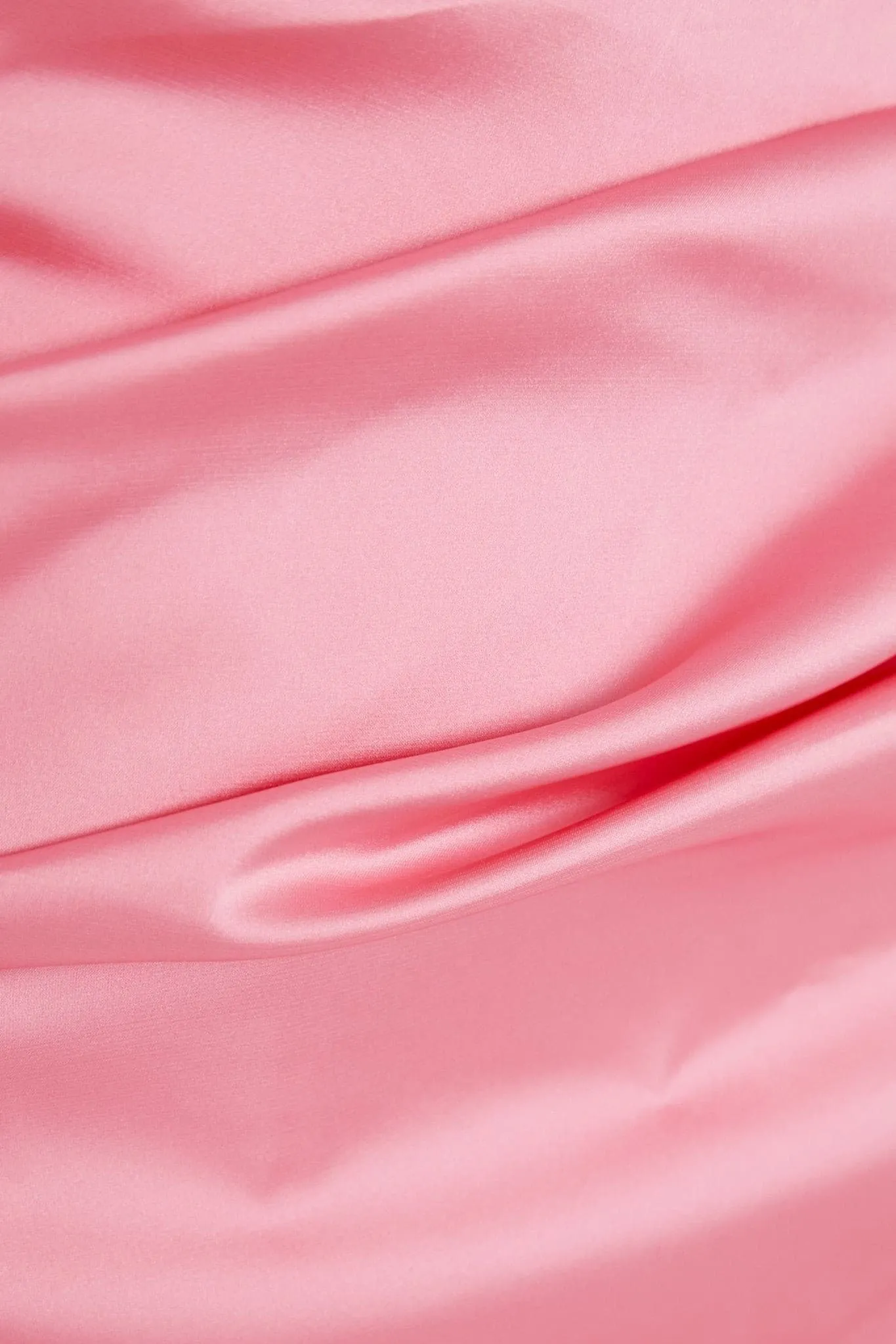 Ruched satin mini dress in Pink