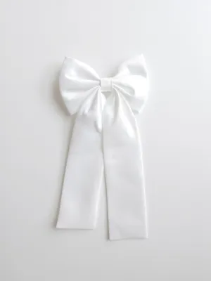 Satin bow - ivory