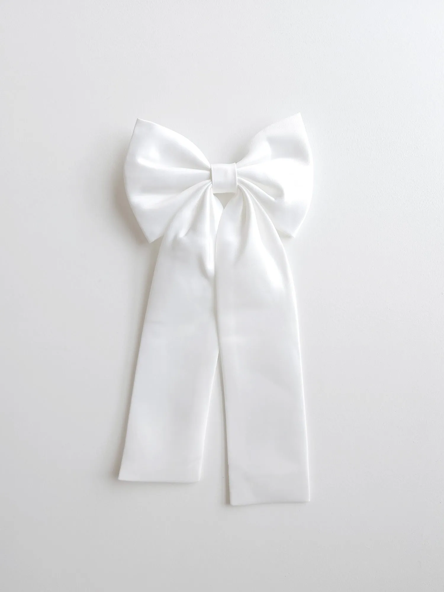 Satin bow - ivory