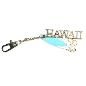 Silver Gucci Hawaii Surfboard Keychain