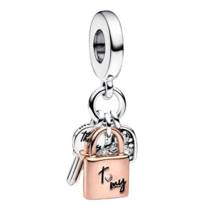 The Key To My Heart Charm - 925 Sterling Silver