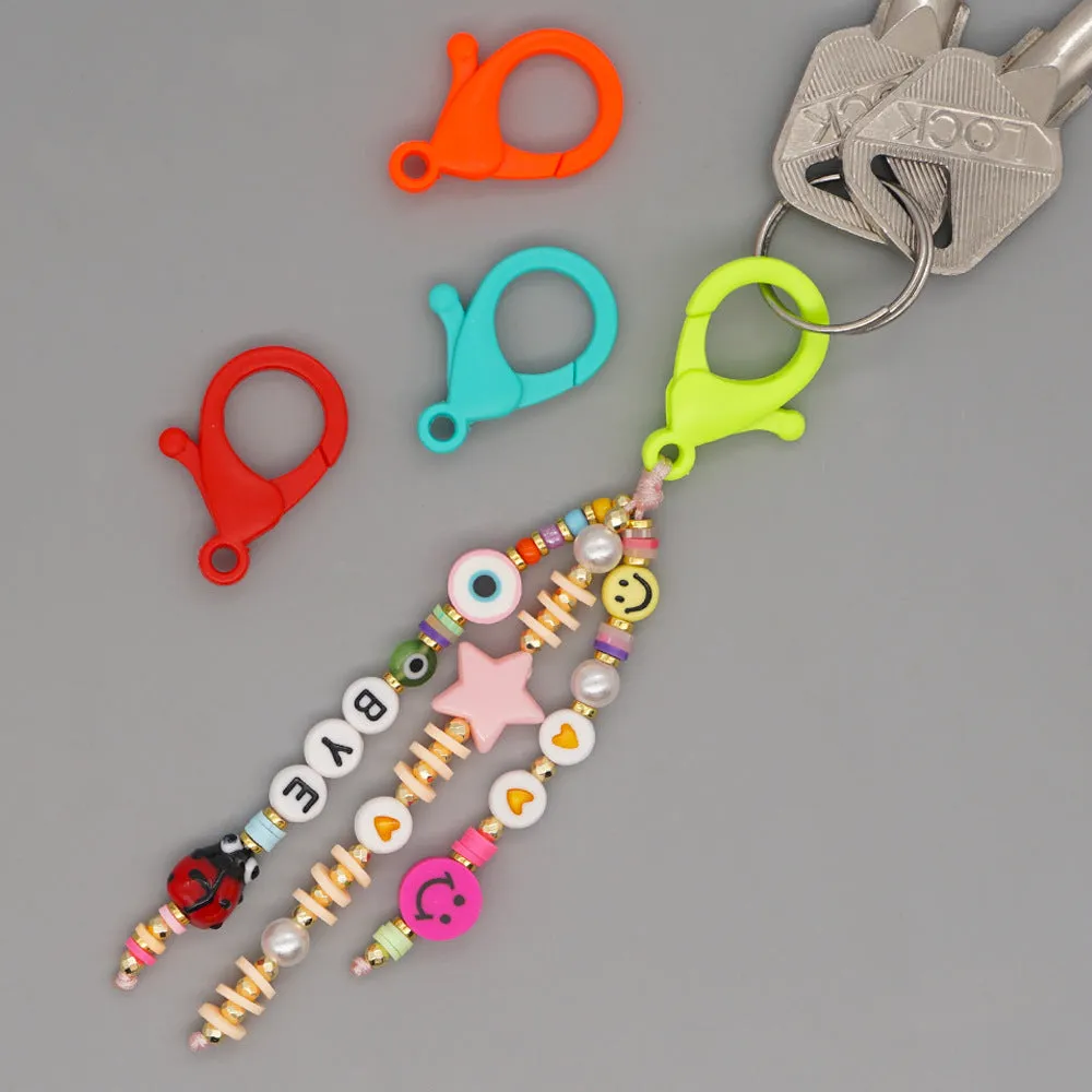 Wholesale Boho Beads Acrylic Beaded Lanyard Keychain JDC-KC-Yuxz005