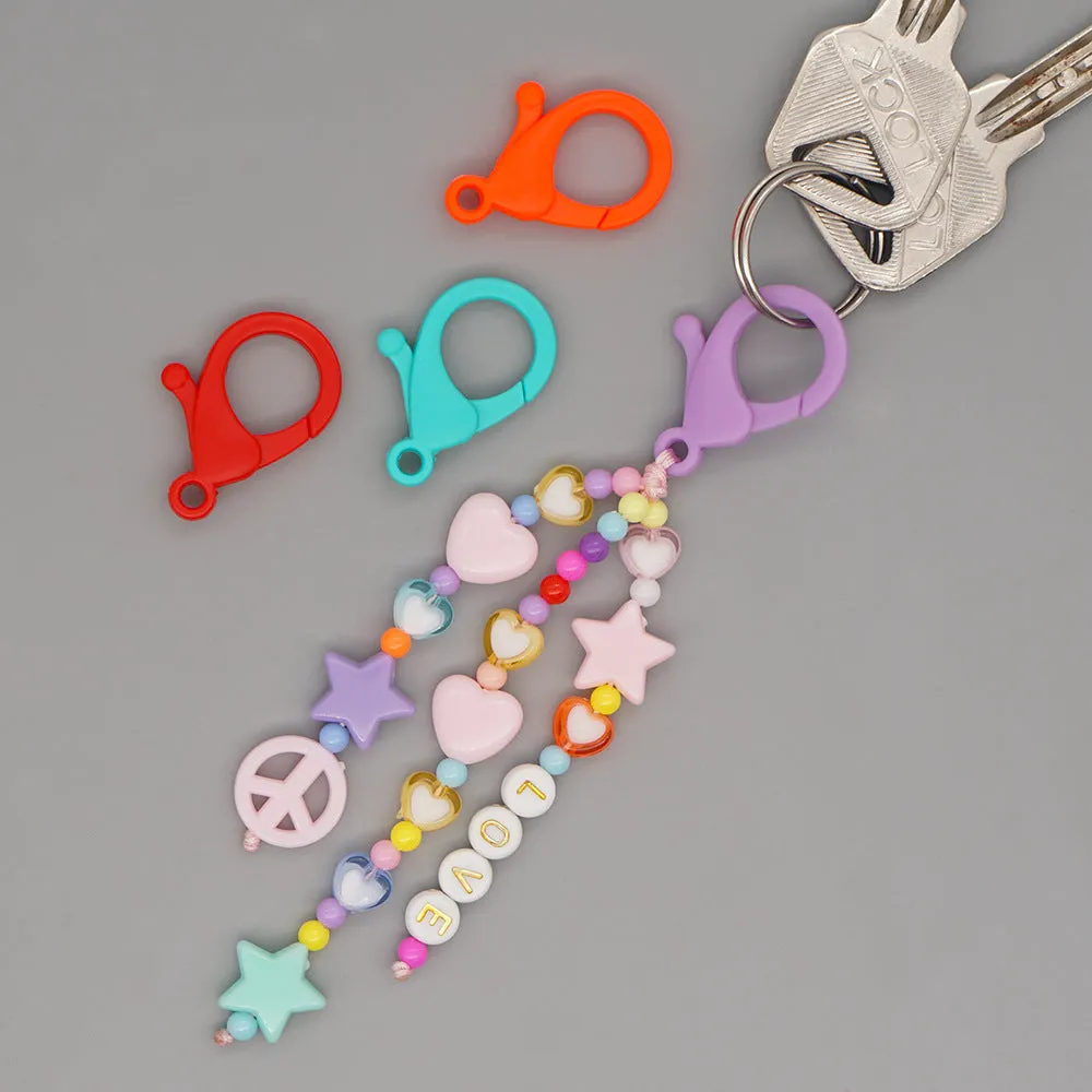 Wholesale Boho Beads Acrylic Beaded Lanyard Keychain JDC-KC-Yuxz005