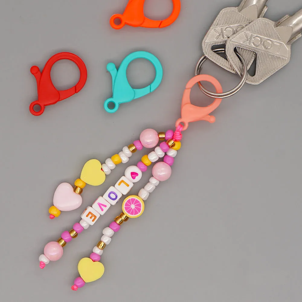 Wholesale Boho Beads Acrylic Beaded Lanyard Keychain JDC-KC-Yuxz005