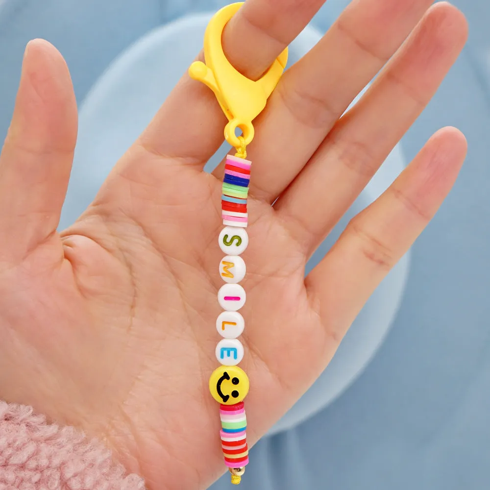 Wholesale Boho Beads Acrylic Beaded Lanyard Keychain JDC-KC-Yuxz005