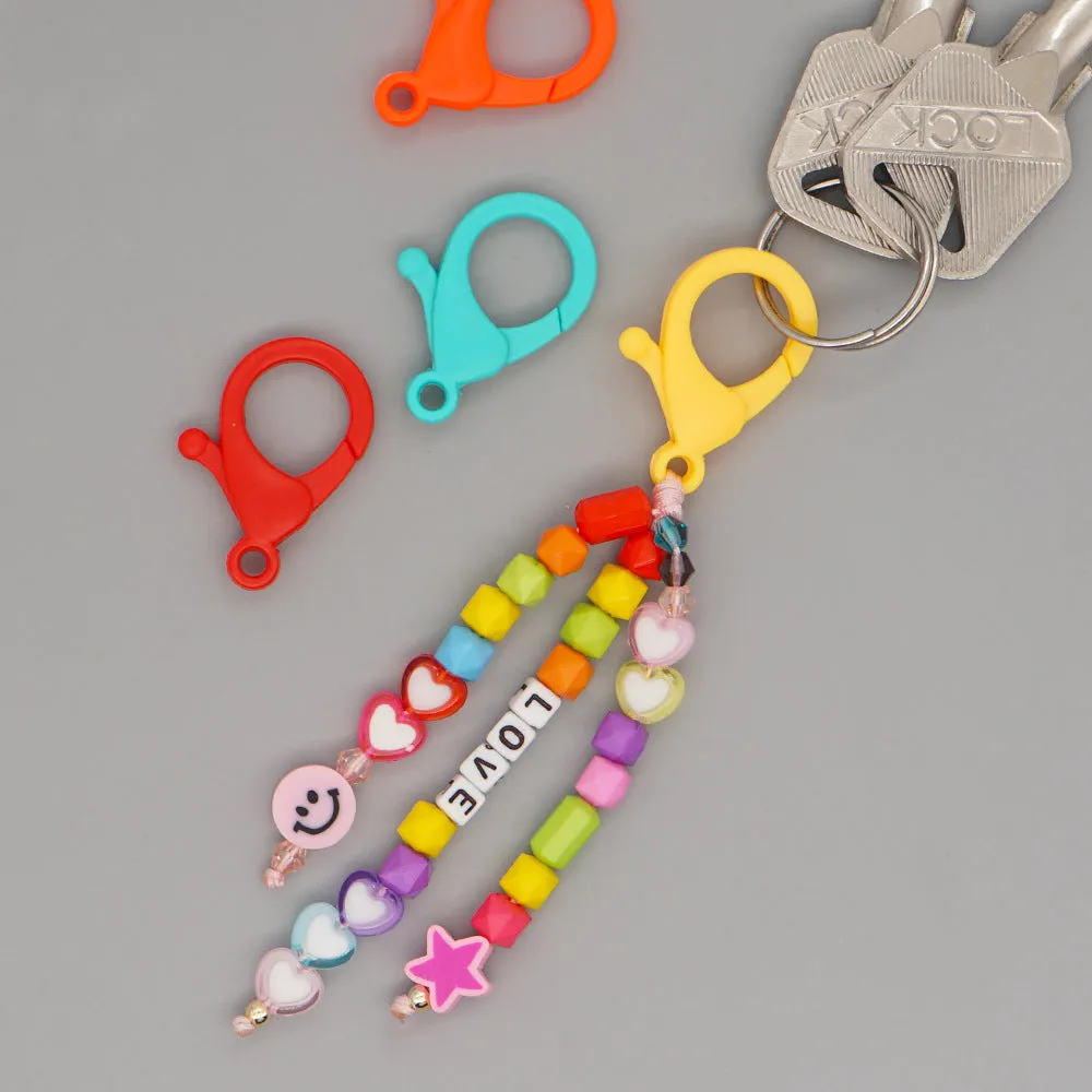 Wholesale Boho Beads Acrylic Beaded Lanyard Keychain JDC-KC-Yuxz005