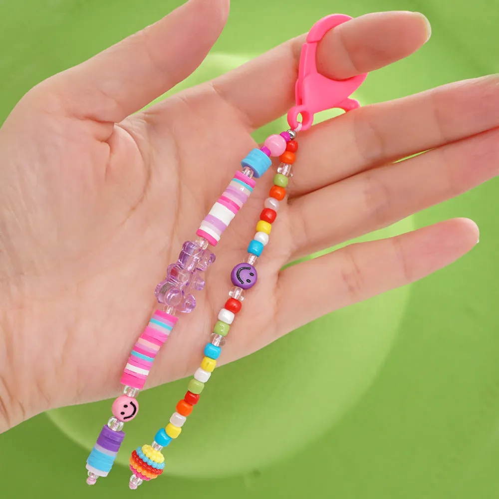 Wholesale Boho Beads Acrylic Beaded Lanyard Keychain JDC-KC-Yuxz005
