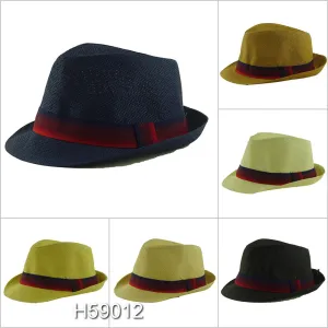 Wholesale Summer Straw Fedora Hats Unisex H59012