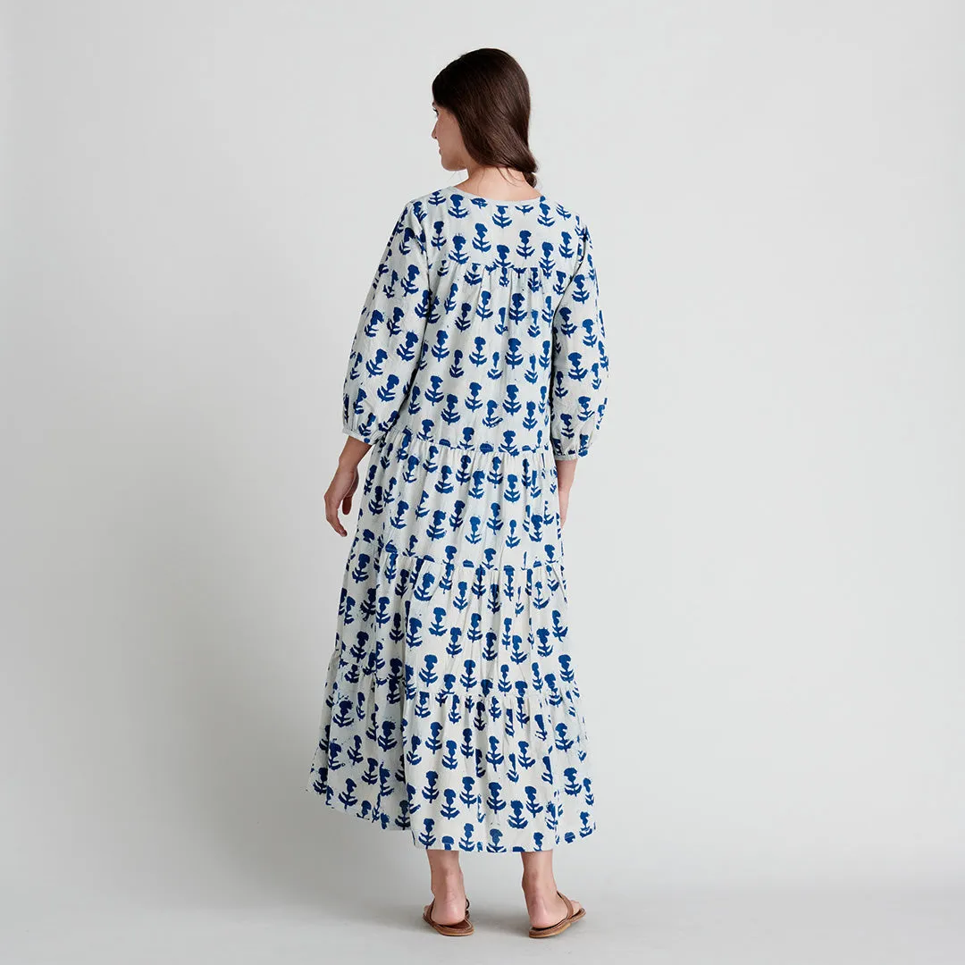 Womens Indira Dress - Indigo Cornflower